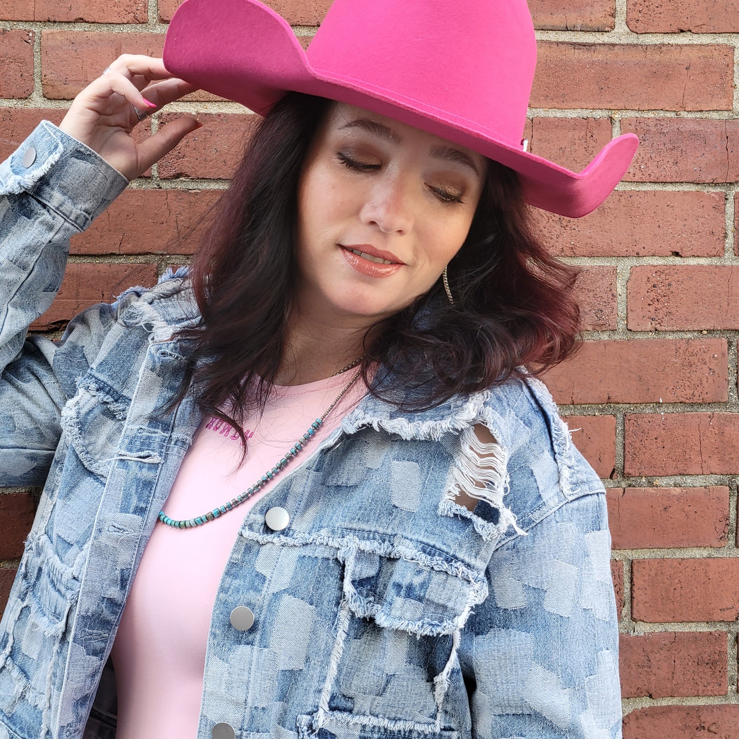 Cattleman Felt Hat [bright pink]