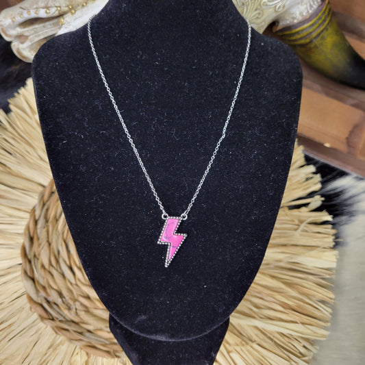 Thunderbolt Necklace [pink]