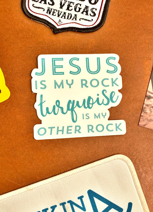 Jesus is My Rock Sticker