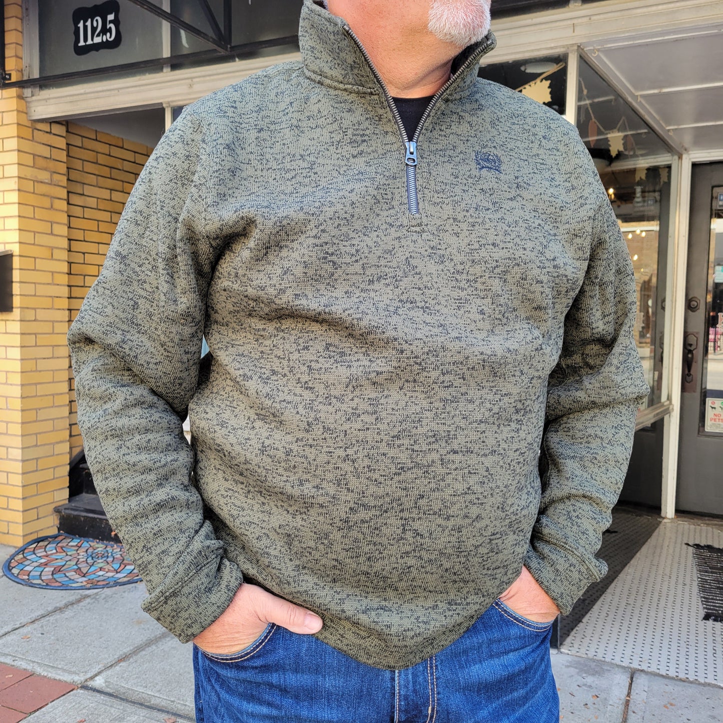 Cinch 1/4 Zip Sweater [olive]