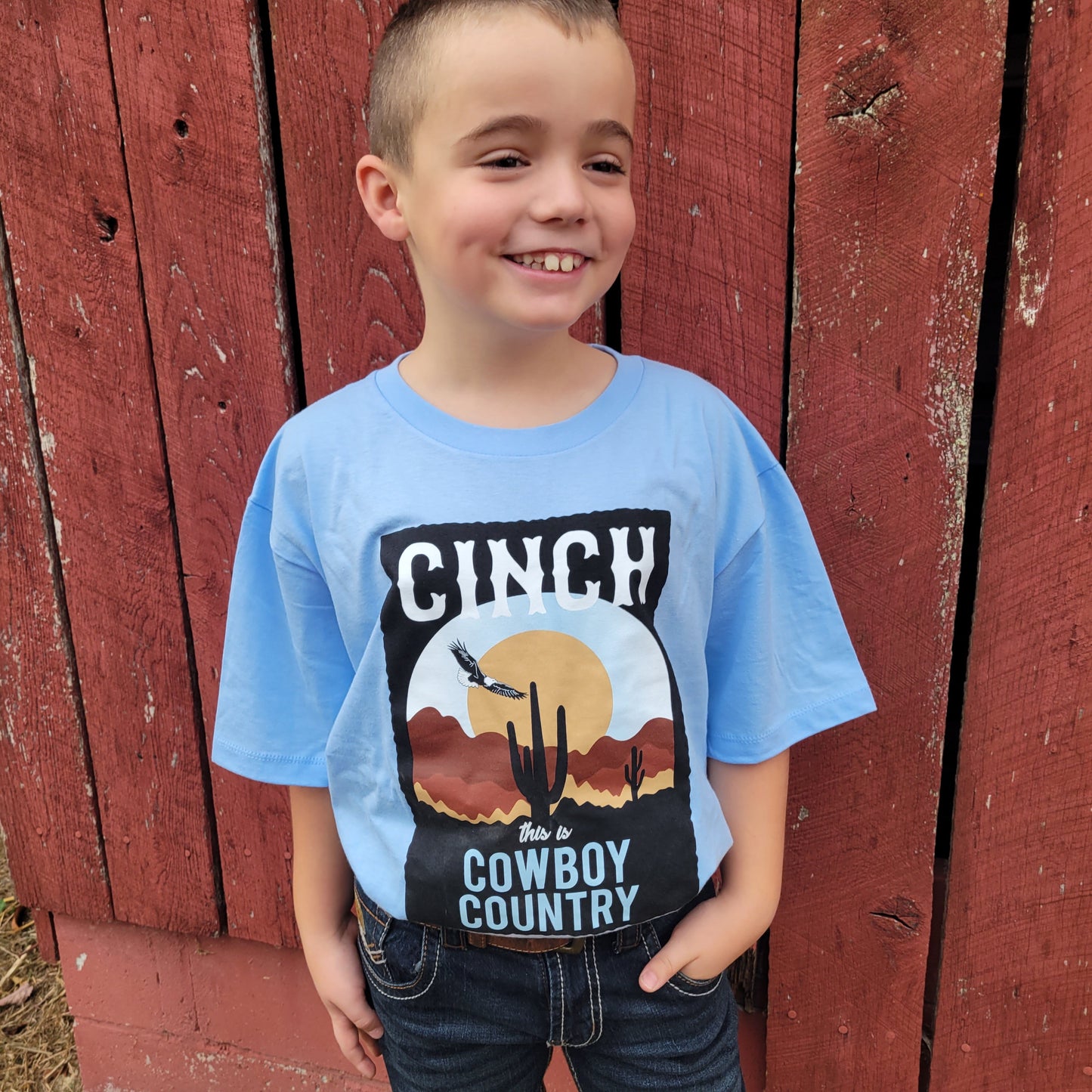 T-shirt country cowboy Cinch pour garçons