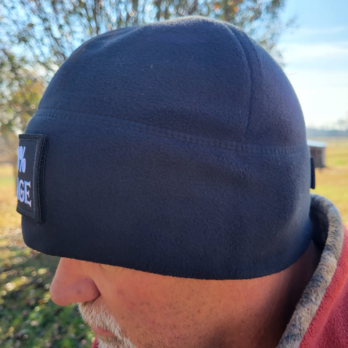 Gorro con gancho y bucle [Negro XL]