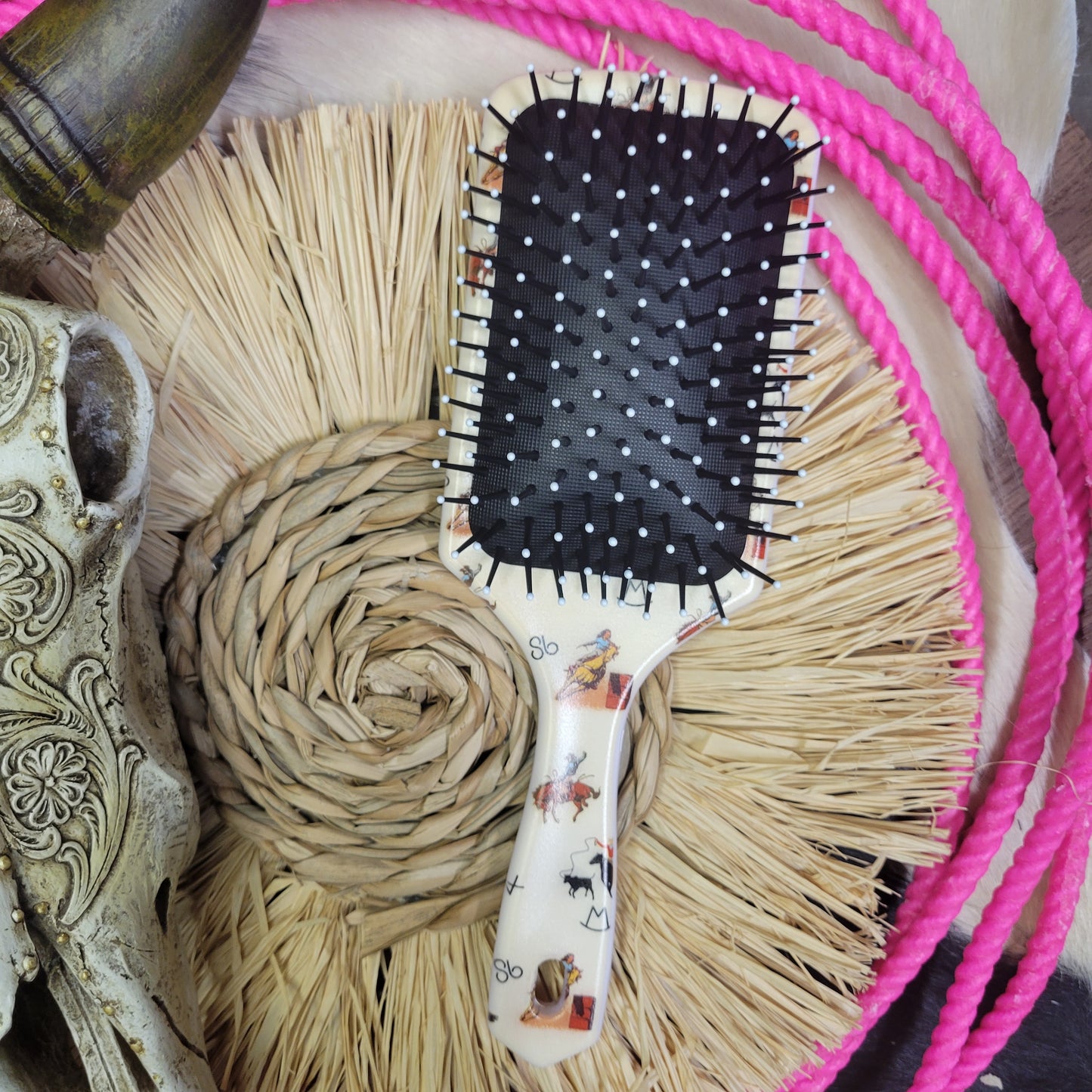 Queen Status Hairbrush [vintage cowboy]