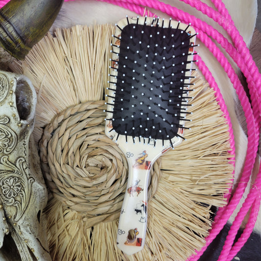 Queen Status Hairbrush [vintage cowboy]