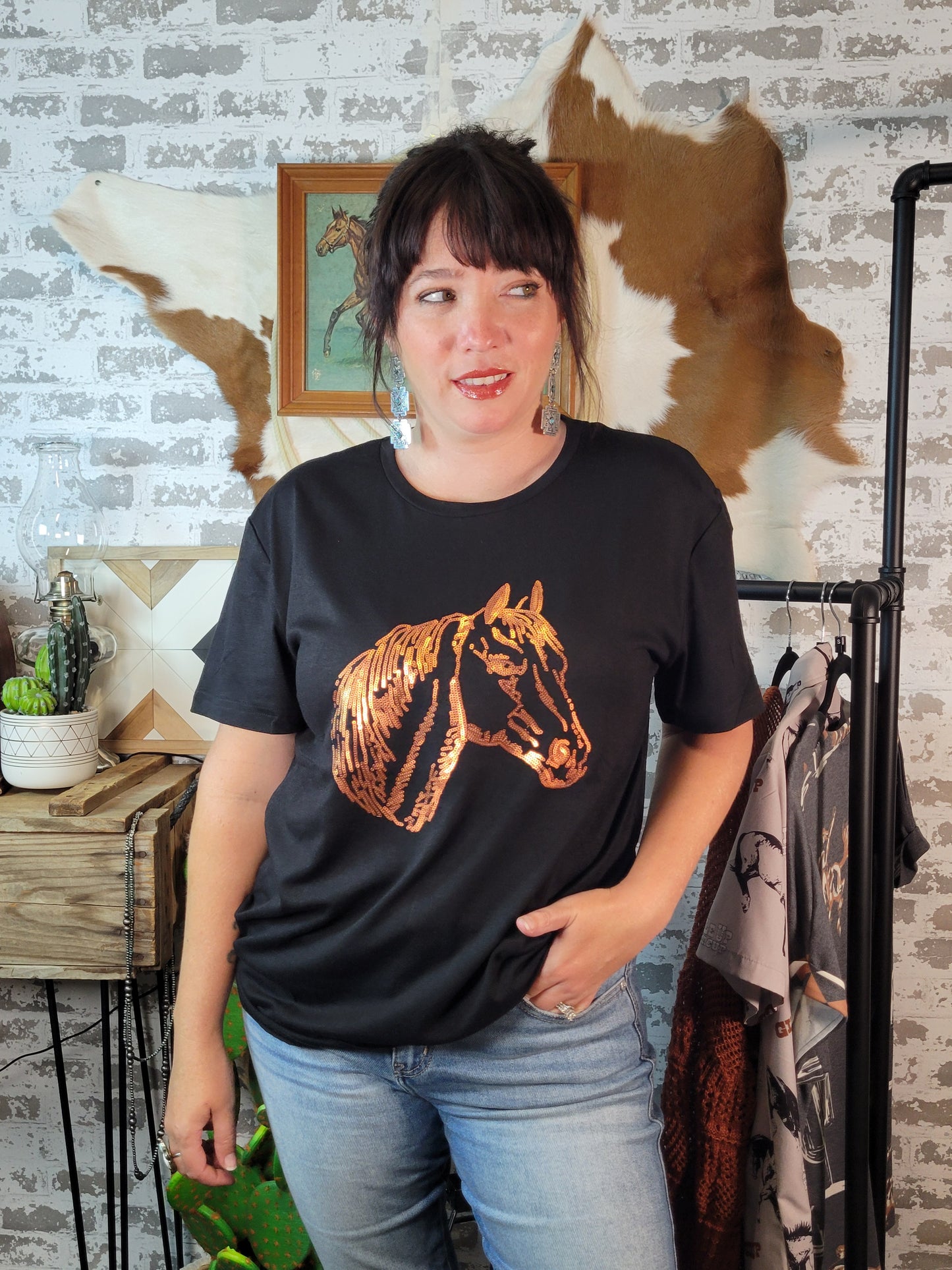 Camiseta de melena de cobre