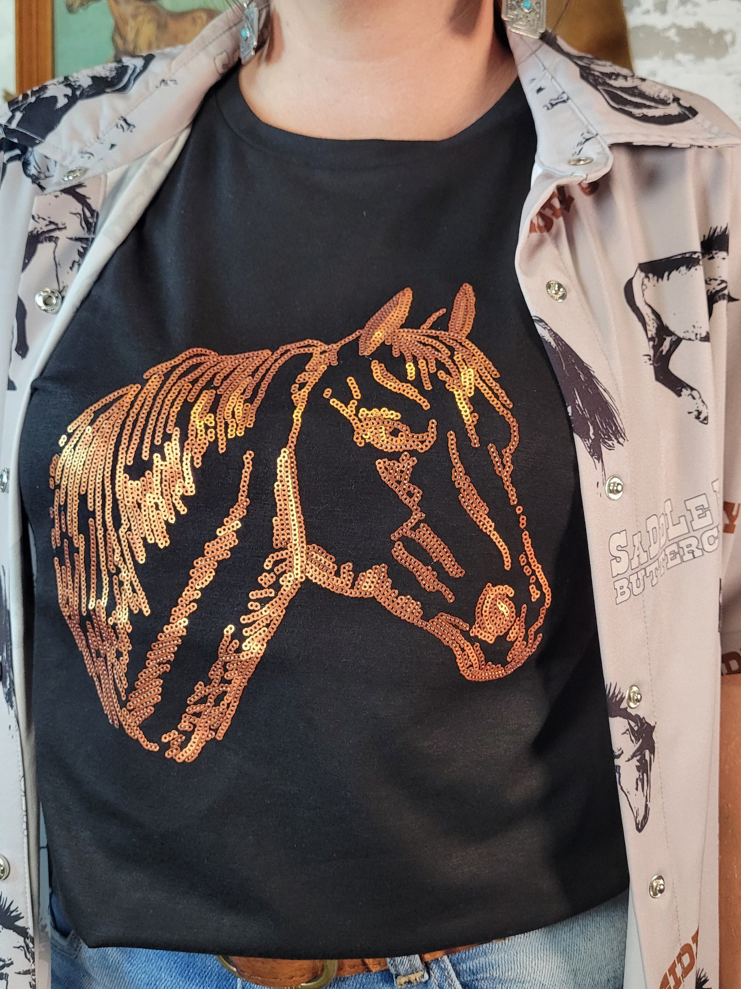 Camiseta de melena de cobre