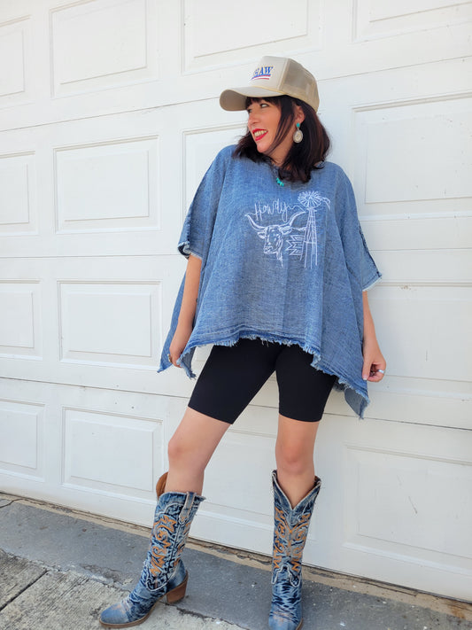 Texas Nights Poncho Top