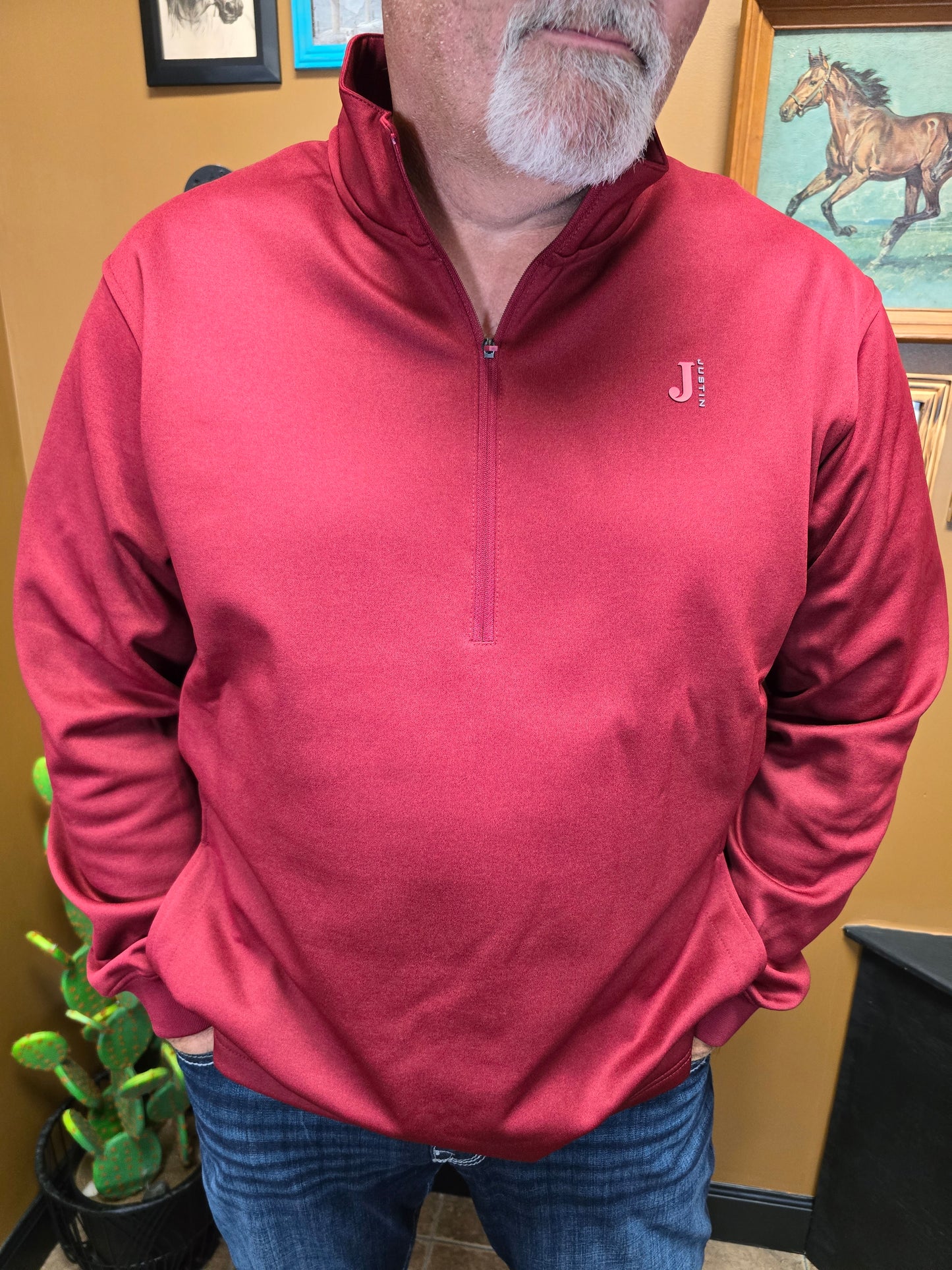 Nashville Quarter Zip Pullover [red]