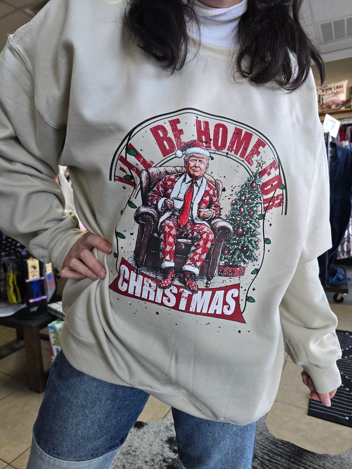 Trump I'll Be Home For Christmas Crew