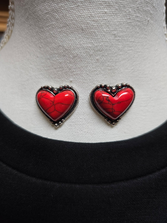 Heartbreak Earrings [red]