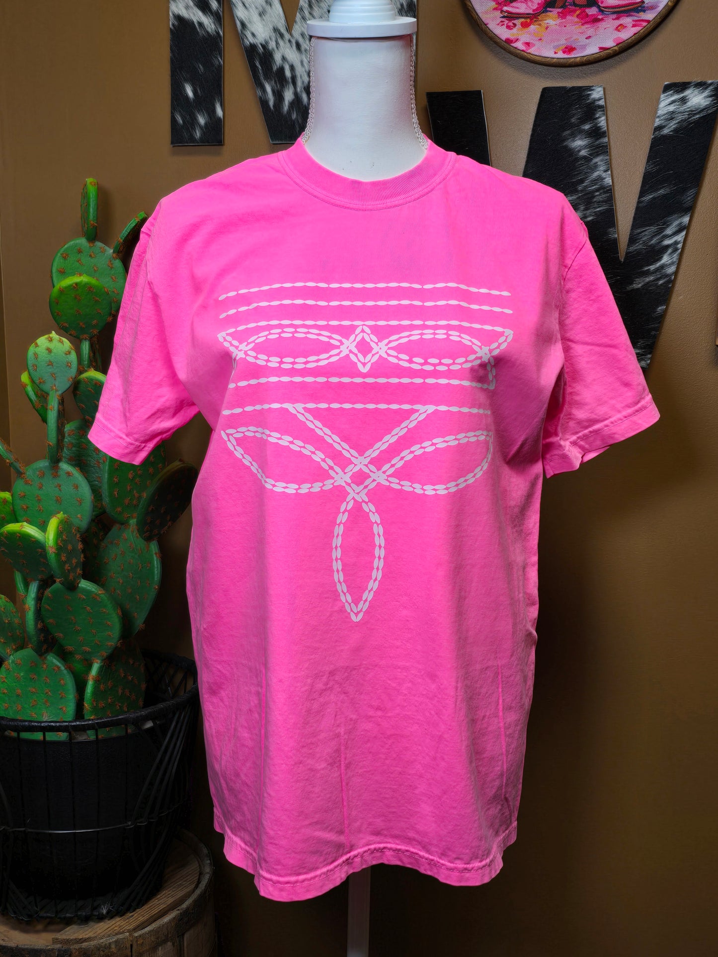 Boot Stitch Tee [hot pink]