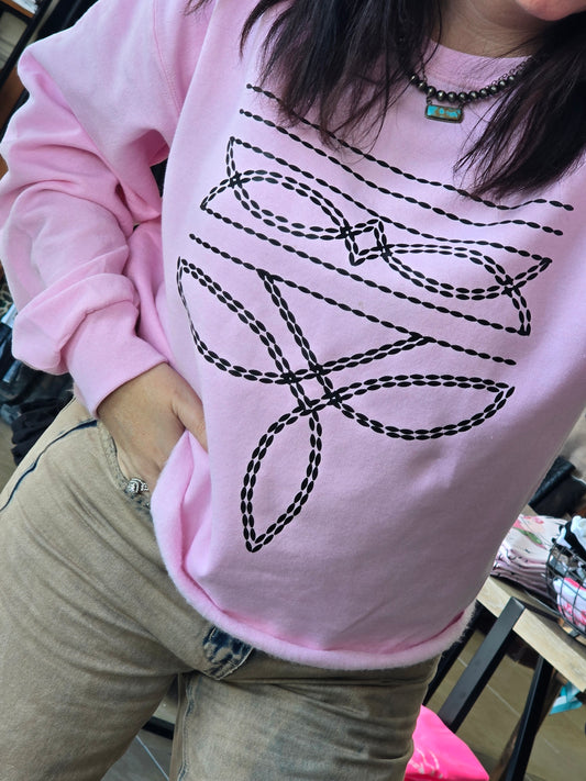 Boot Stitch Crew [light pink]