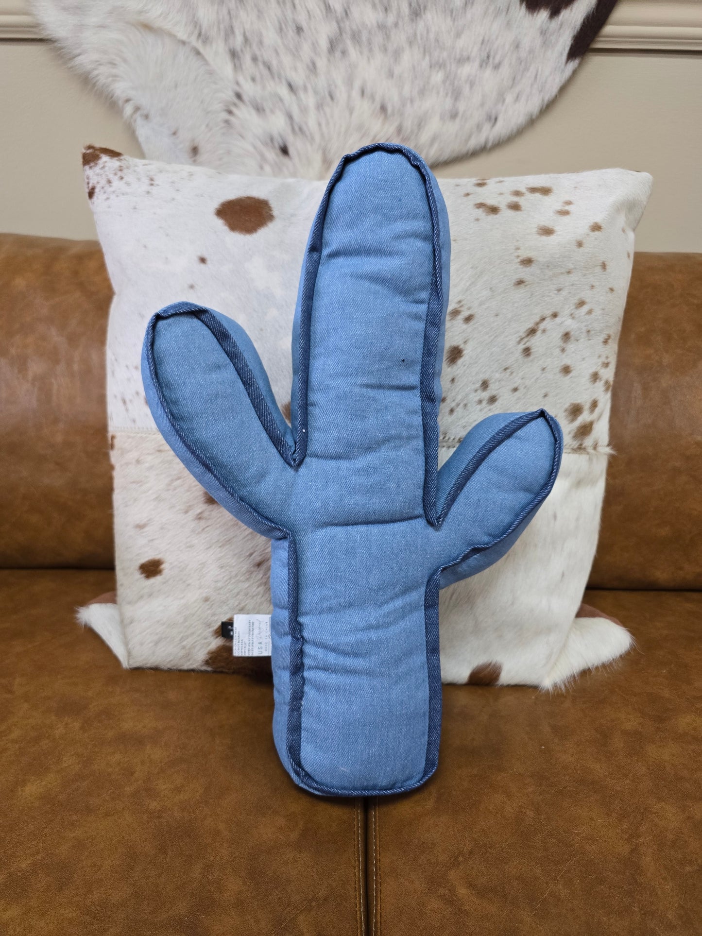 Kick A Cactus Pillow [denim]