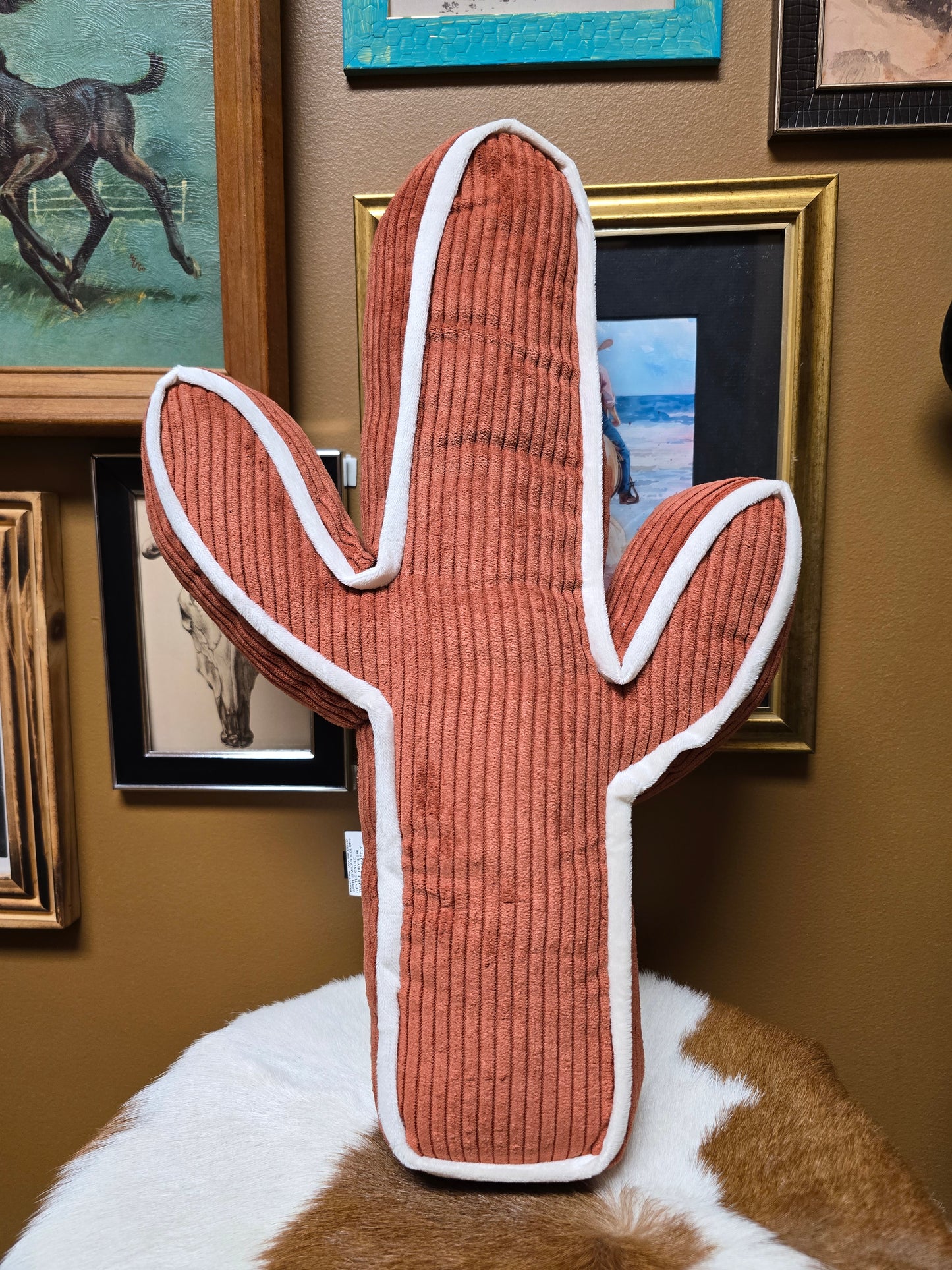 Kick A Cactus Pillow [rust]