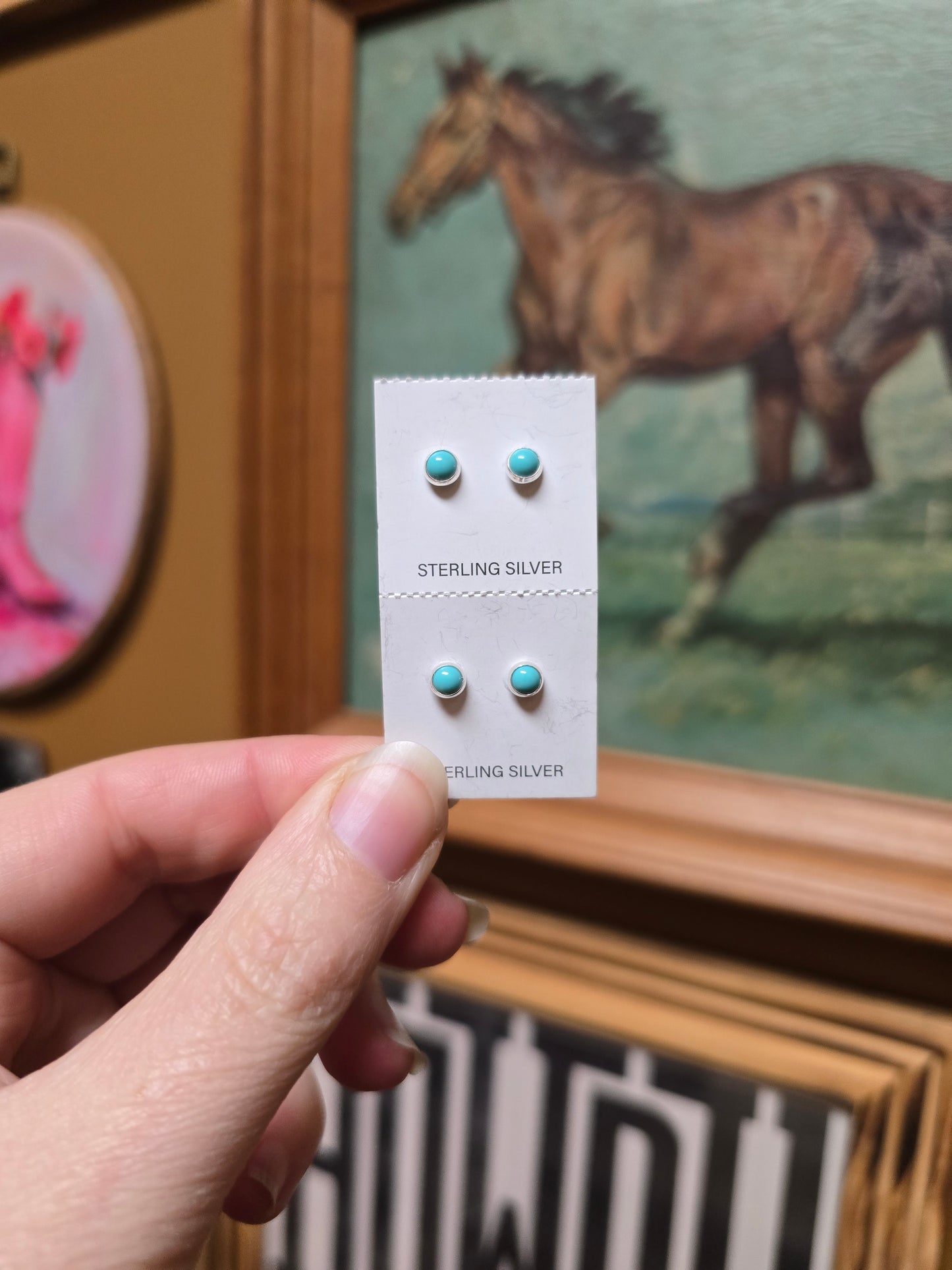 3.5mm Turquoise Stud Earrings