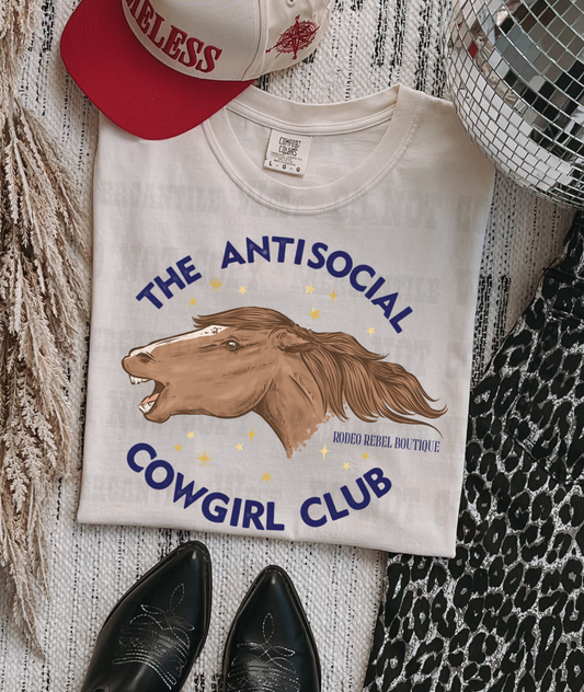 Antisocial Cowgirl Tee [ivory]