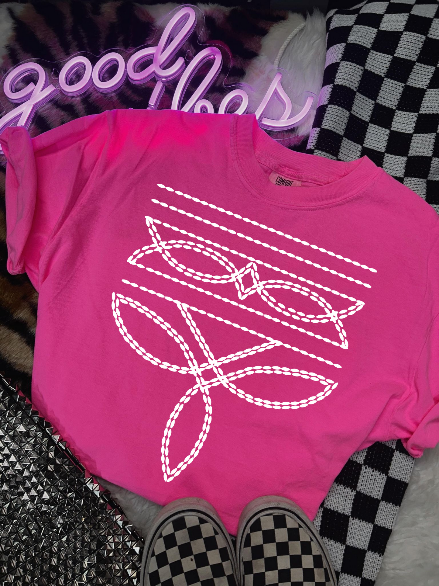 Boot Stitch Tee [hot pink]