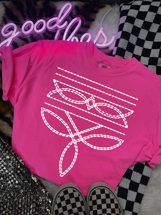 Boot Stitch Tee [hot pink]