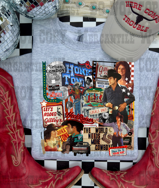 Urban Cowboy Collage Crewneck