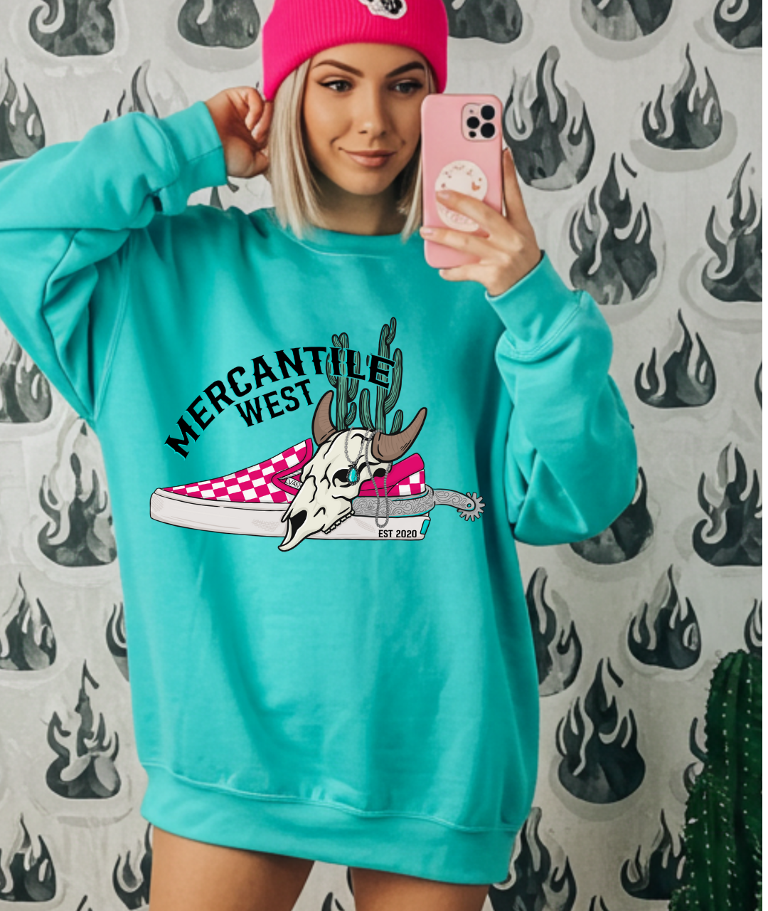 Mercantile West Crew [turquoise]