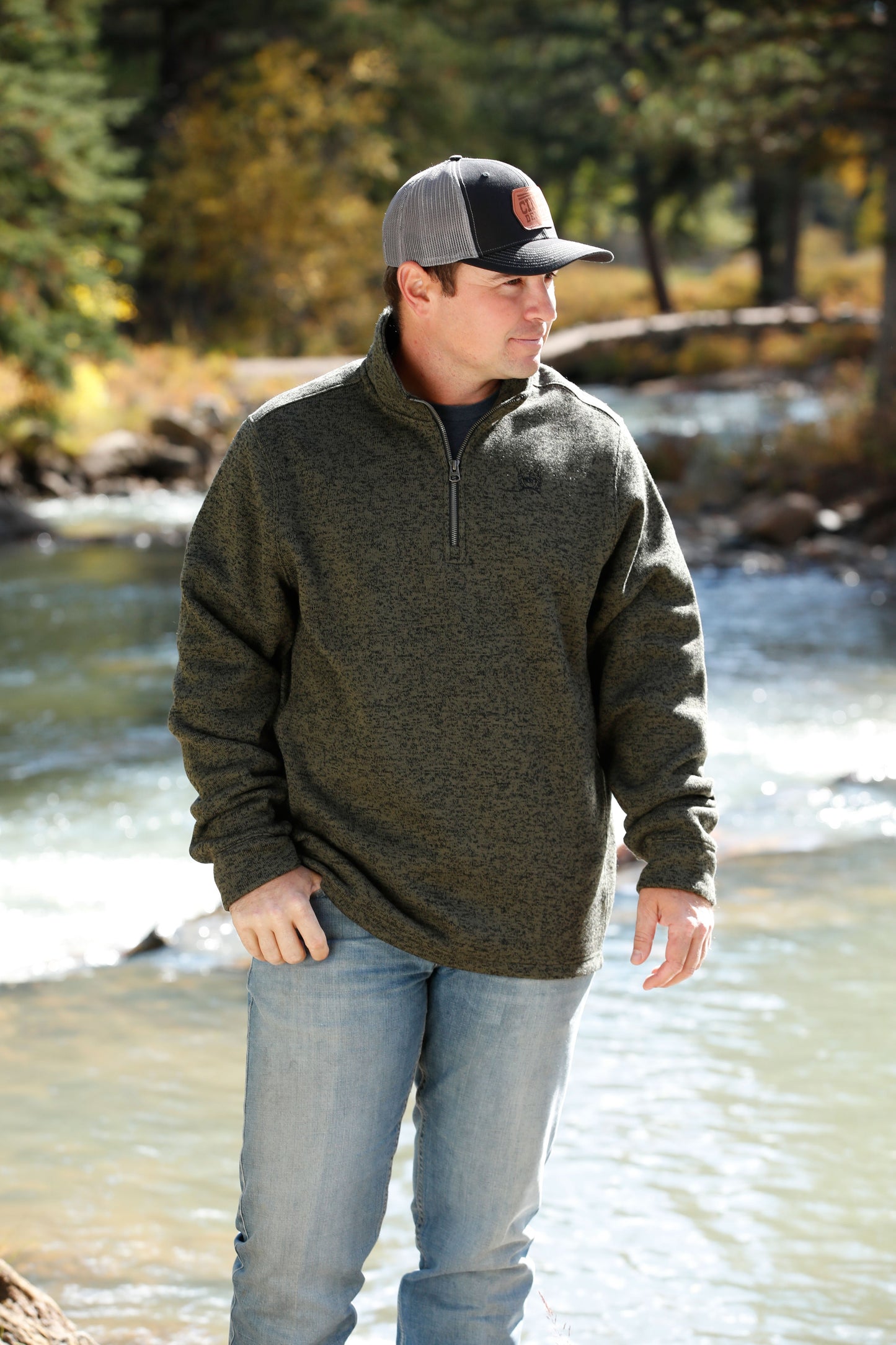 Cinch 1/4 Zip Sweater [olive]