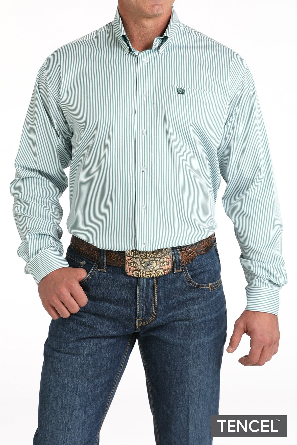 Cinch Tencel Button Down [green]