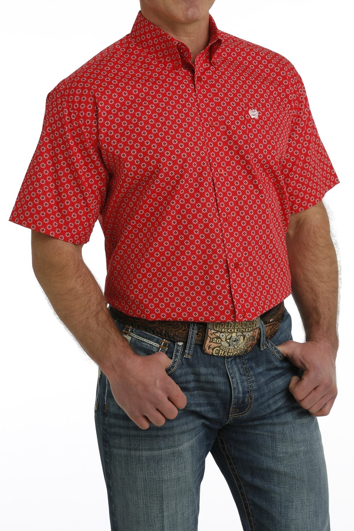 Cinch S/S Button Down [red]