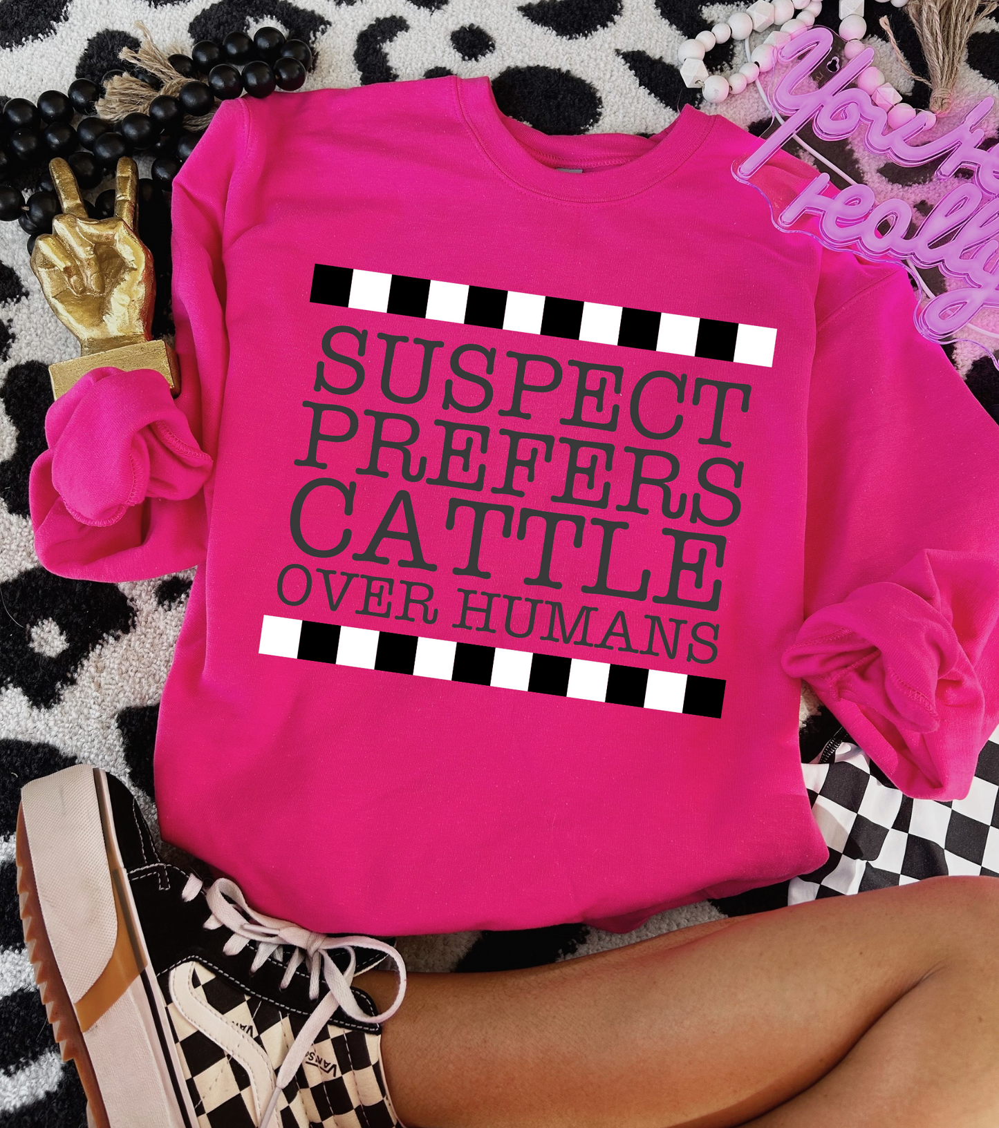 Prefers Cattle Crewneck