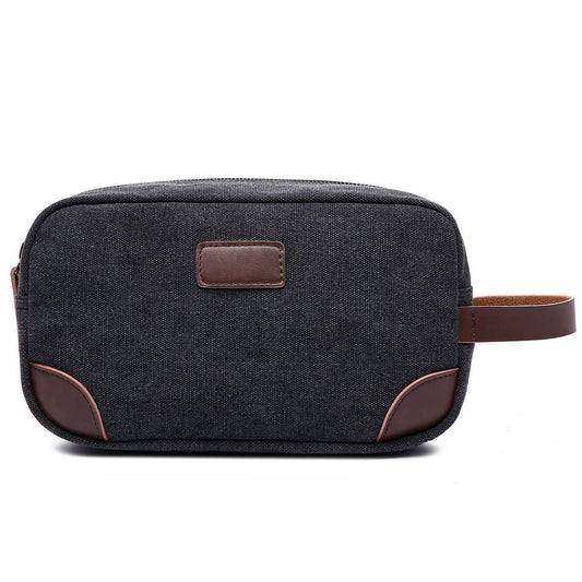 Canvas & Leather Dopp Kit [black]