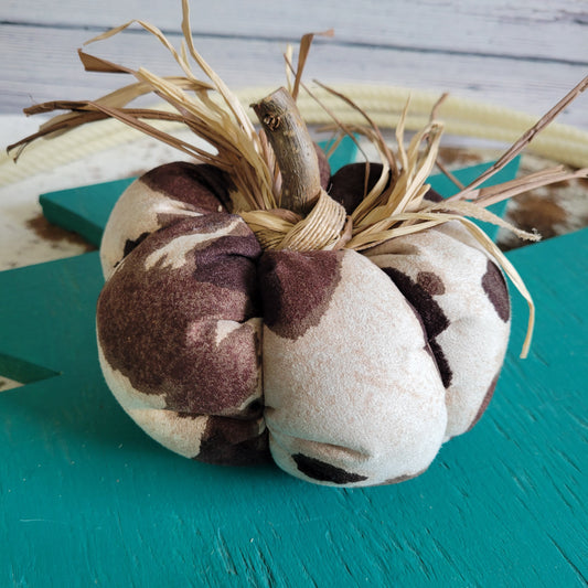 Cow Print Faux Suede Pumpkins