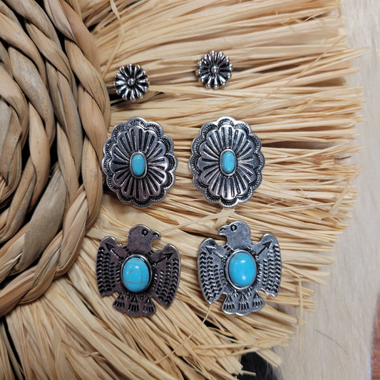 Thunderbird Earrings Set