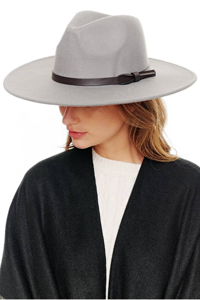 Sombrero Fedora de fieltro [gris]